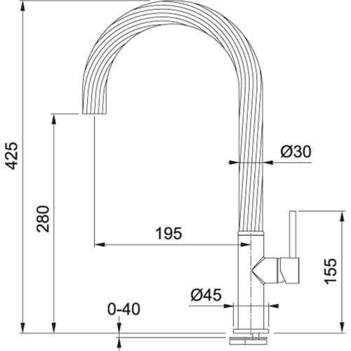 ΜΠΑΤΑΡΙΑ ΚΟΥΖΙΝΑΣ FRANKE Maris Free By Dror Standard Steel Optic